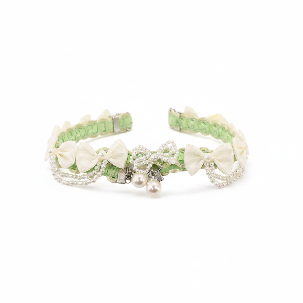 Bow & Pearl Pet Collar