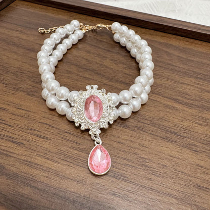Teardrop Pet Pearl Collar