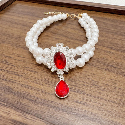 Teardrop Pet Pearl Collar