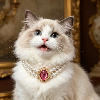 Vintage Pearl Pet Collar