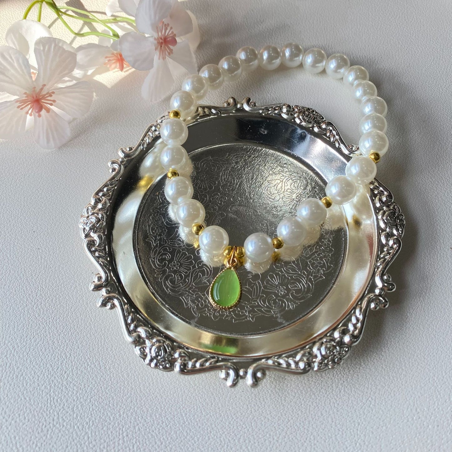 Pet Pearl Drop Necklace