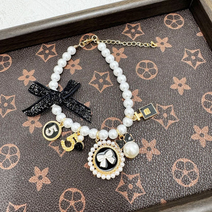 Pet Charm Pearl Necklace