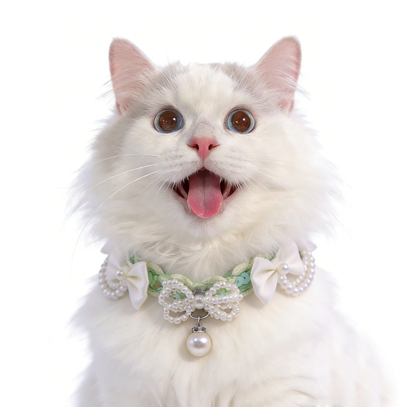 Bow & Pearl Pet Collar