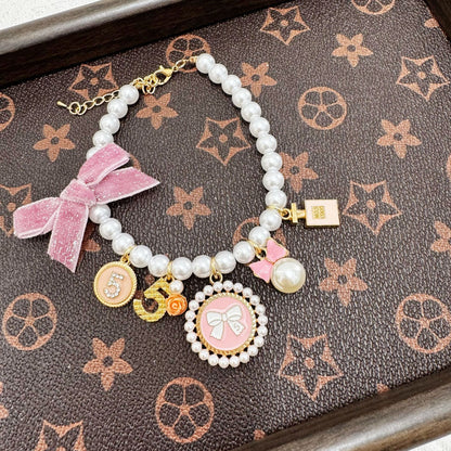 Pet Charm Pearl Necklace