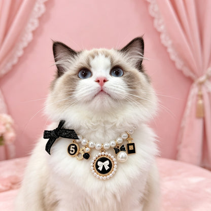 Pet Charm Pearl Necklace