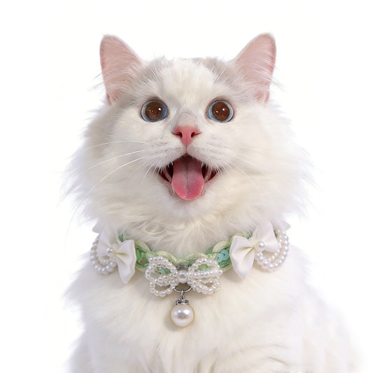 Bow & Pearl Pet Collar