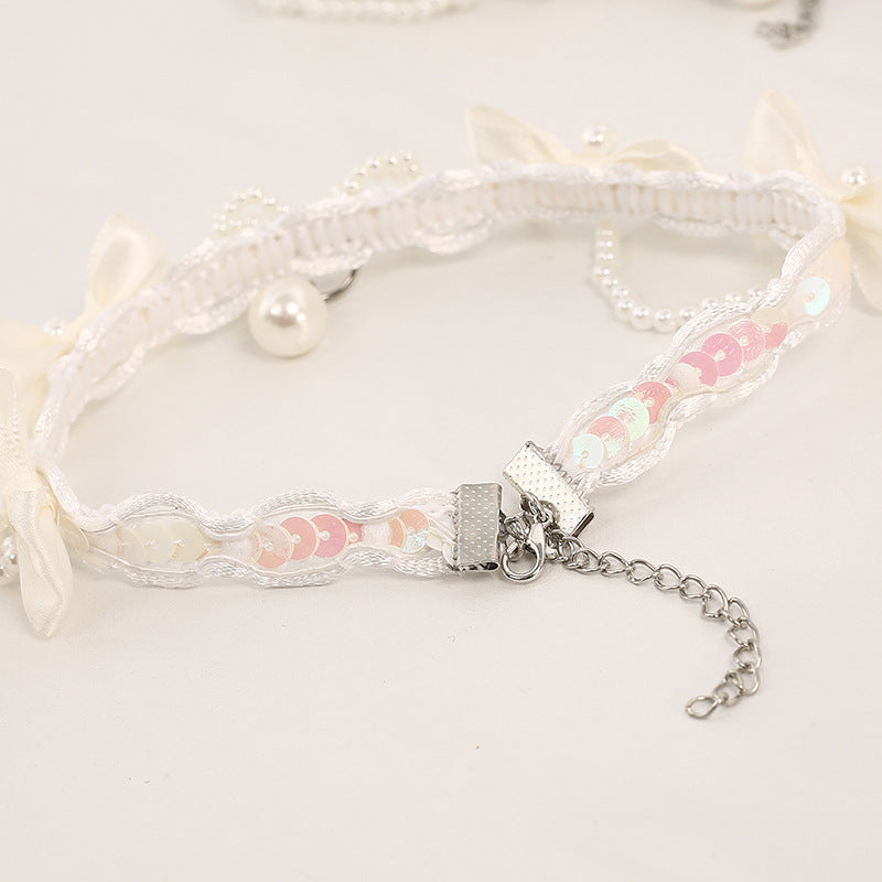 Bow & Pearl Pet Collar