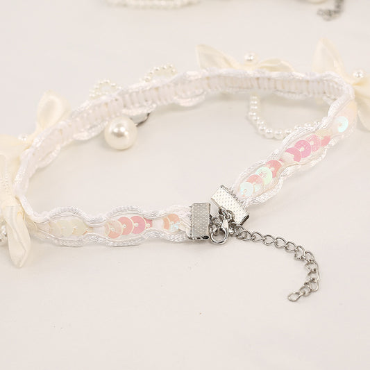 Bow & Pearl Pet Collar
