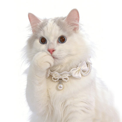 Bow & Pearl Pet Collar