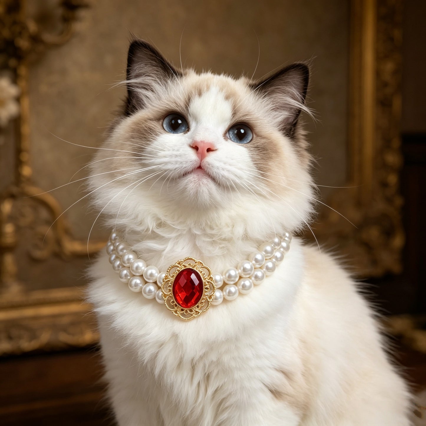 Vintage Pearl Pet Collar