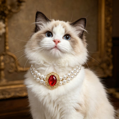 Vintage Pearl Pet Collar