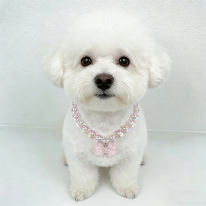 Bow Charm Pet Beaded Necklace