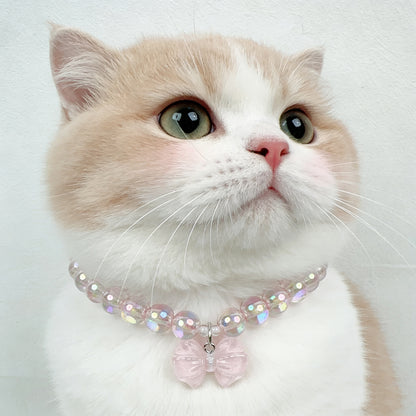 Bow Charm Pet Beaded Necklace