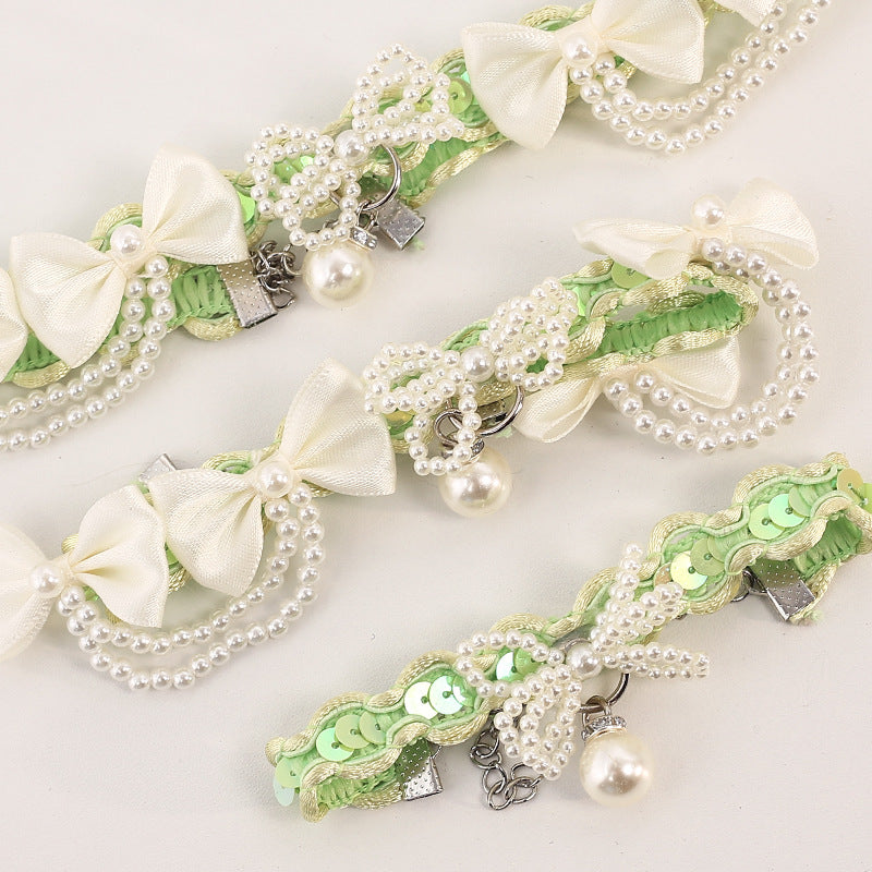 Bow & Pearl Pet Collar
