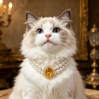 Vintage Pearl Pet Collar