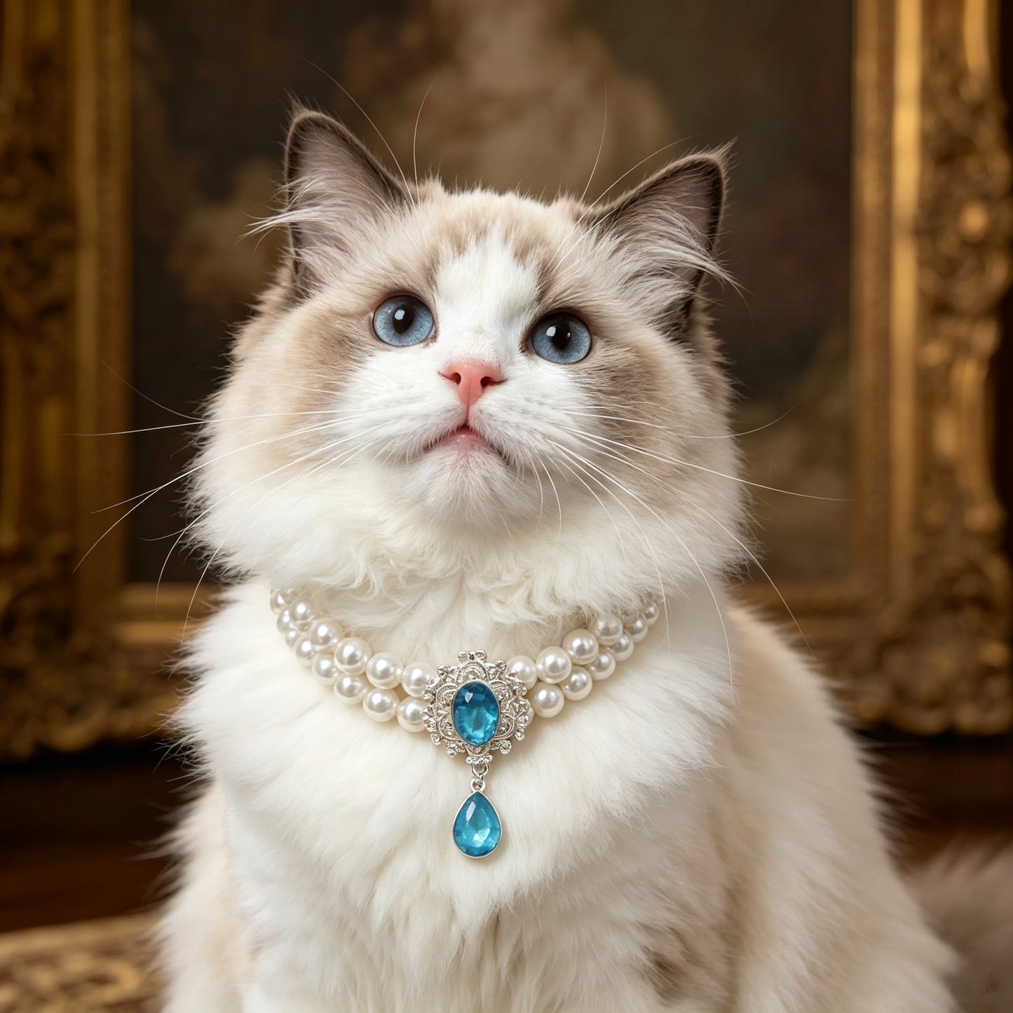 Teardrop Pet Pearl Collar