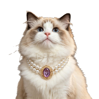 Vintage Pearl Pet Collar