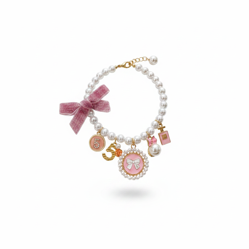 Pet Charm Pearl Necklace
