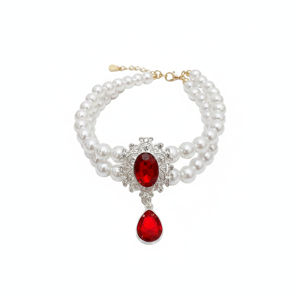 Teardrop Pet Pearl Collar