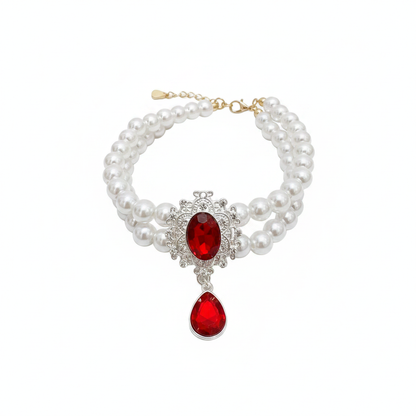 Teardrop Pet Pearl Collar