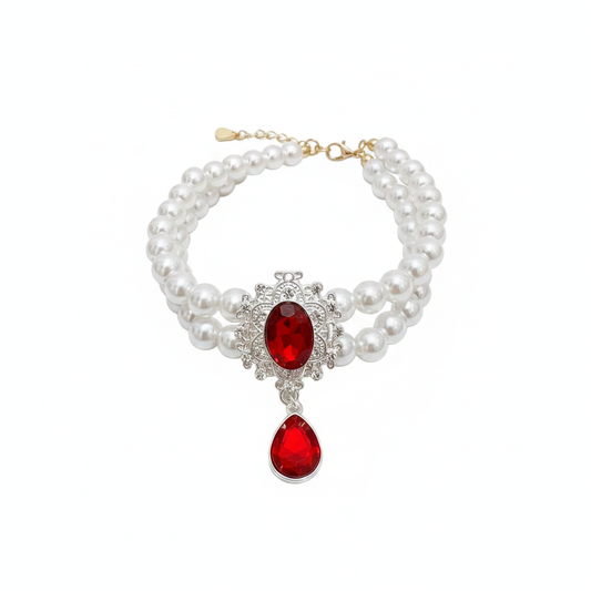 Teardrop Pet Pearl Collar